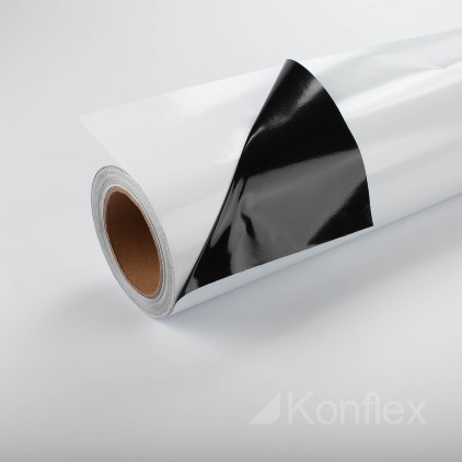 ПВХ пленка Konflex (чёрный оборот) глянцевая